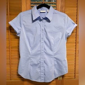 Women’s light blue New York & Co blouse; size M